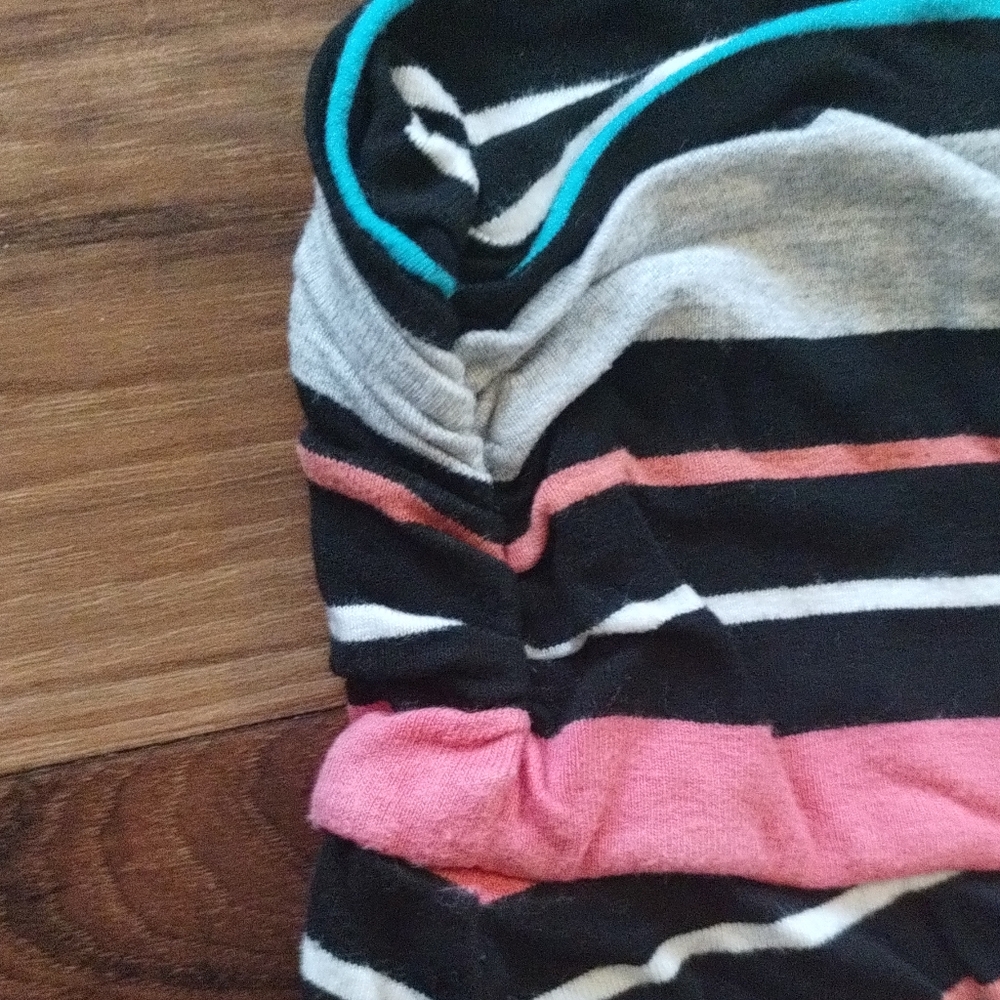 Merona Women XS A Line Maxi Stretch StripePull On Roll sides Colorful boho skirt - Picture 5 of 10